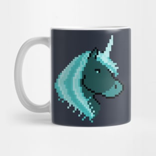 Pixel Spectral Black Unicorn Mug